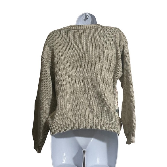 Currants Hand Loomed Sweater Vintage Knit Patterned Pullover Cozy L - Picture 2 of 4